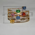 Super Flash Color Zircon Ring Europe And America Creative Women - Norellé
