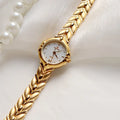 Retro Minority Round Senior Placer Gold Bracelet Women's All-match Small Gold Watch - Norellé