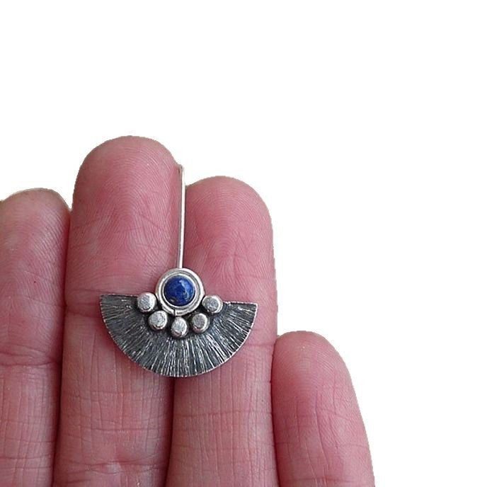 Ethnic Style Retro Semicircle Fan-shaped Metal Alloy Earrings - Norellé