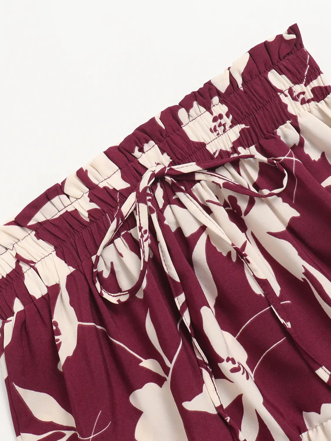 Printed A- Line Skirt Pleated Women