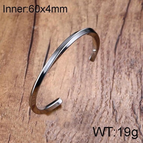 Twisted Ring Square Twisted Stainless Steel Bracelet - Norellé