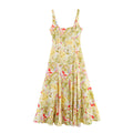 Linen Blended Printed Sleeveless Sling Dress - Norellé