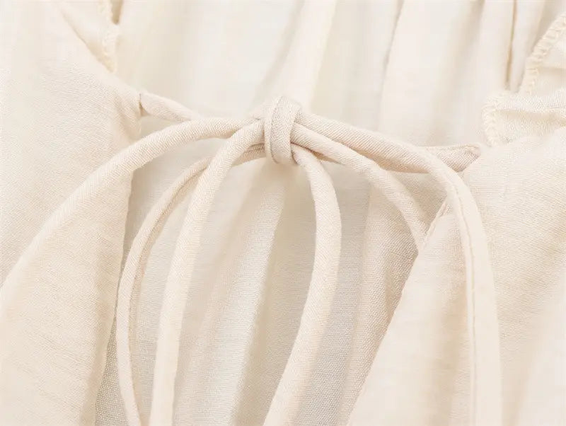 Elegant Slim-fit Wrinkle Effect Long Sleeve V-neck Dress