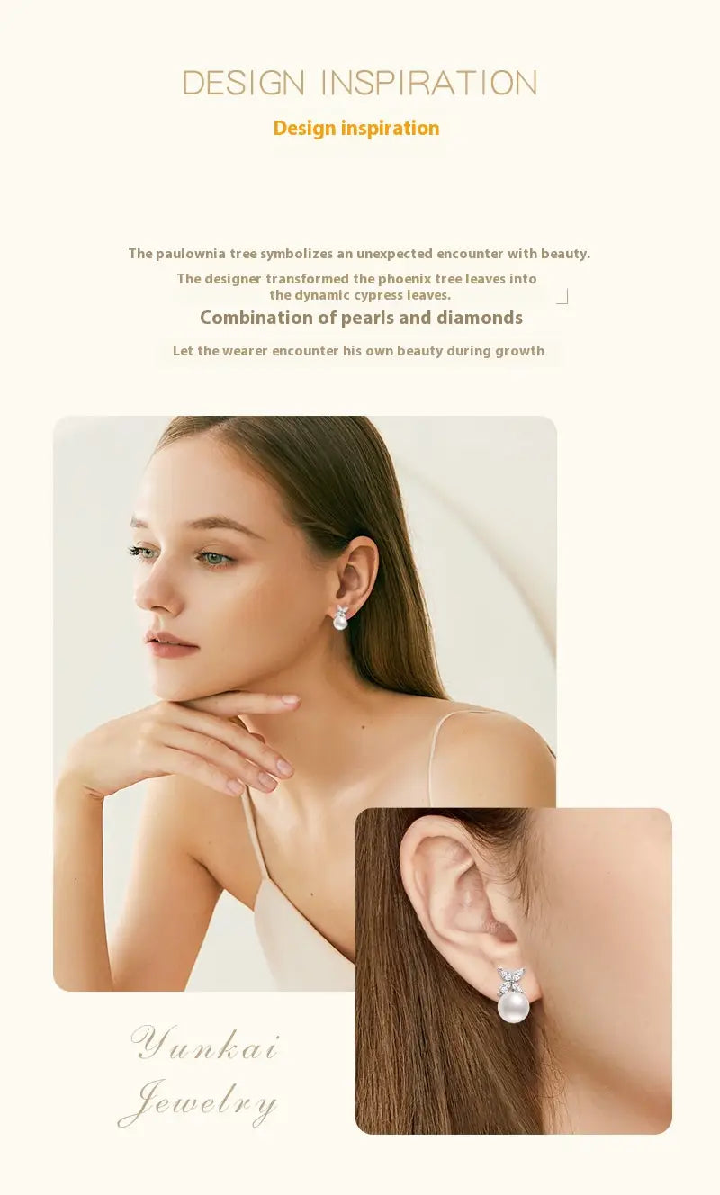 Temperament Wild Natural Freshwater Pearl Ear Studs