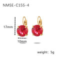 Fashionable Simple Four-claw Single Diamond Stainless Steel Women's All-match High-grade Earrings - Norellé