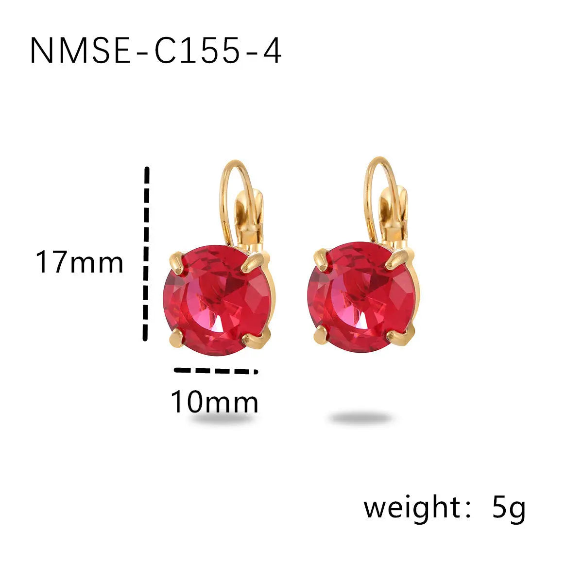 Fashionable Simple Four-claw Single Diamond Stainless Steel Women's All-match High-grade Earrings - Norellé