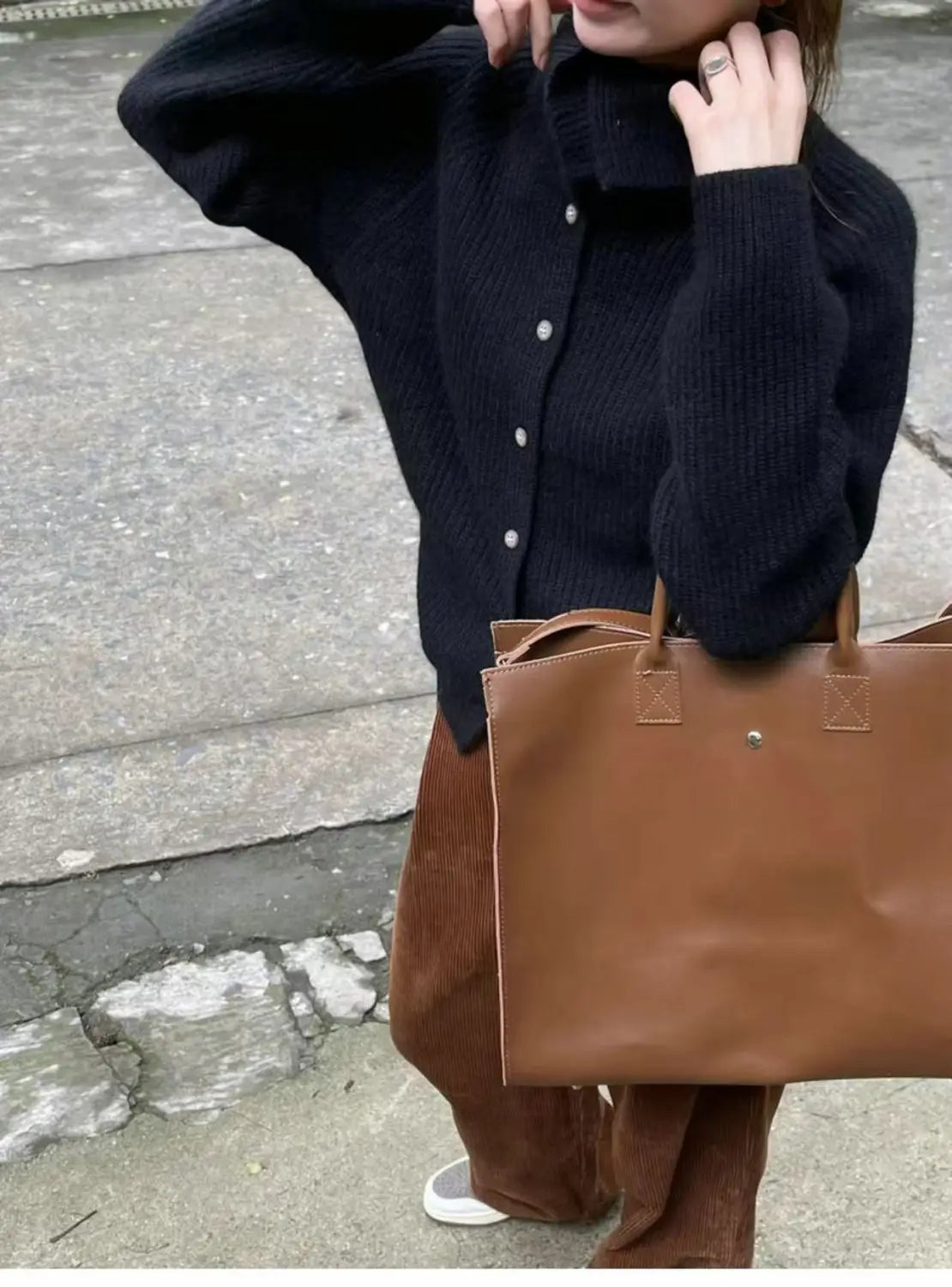 Pure Wool Sweater Women’s Thickened Knitting Coat Autumn And Winter