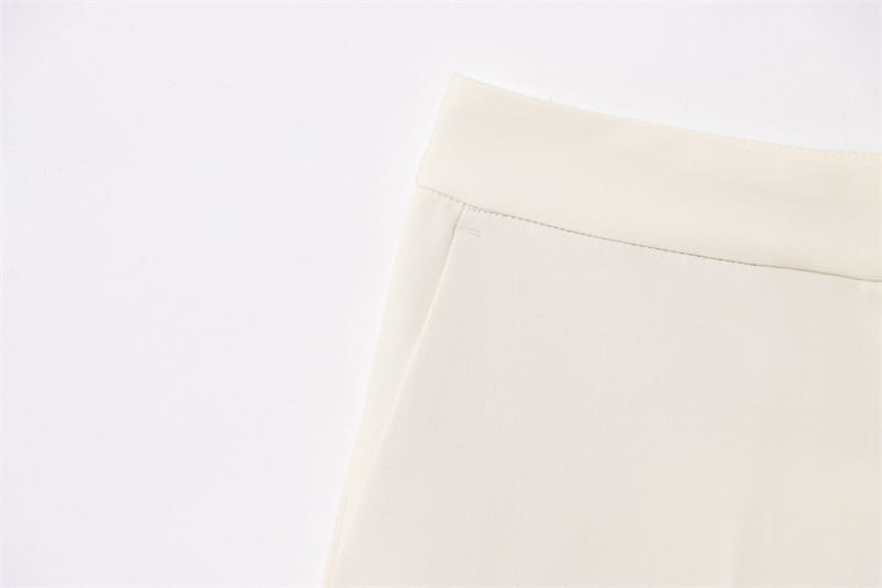 Thin Scarf Lapel Blazer Straight-leg Pants