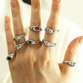 Design Heart-shaped Inlaid Zircon Titanium Steel Ring For Women - Norellé