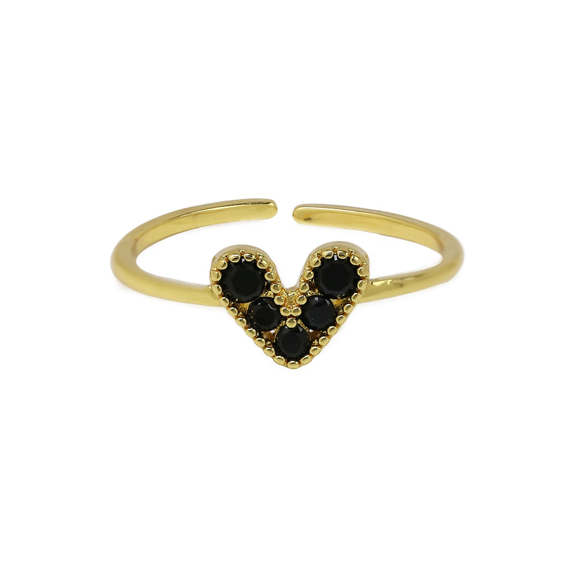 Brass 18K Gold Plated Color Zirconium Love Women's Ring - Norellé