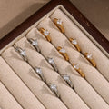 Niche Design Earrings Stainless Steel 18K Gold Plating Ear Clip Women - Norellé