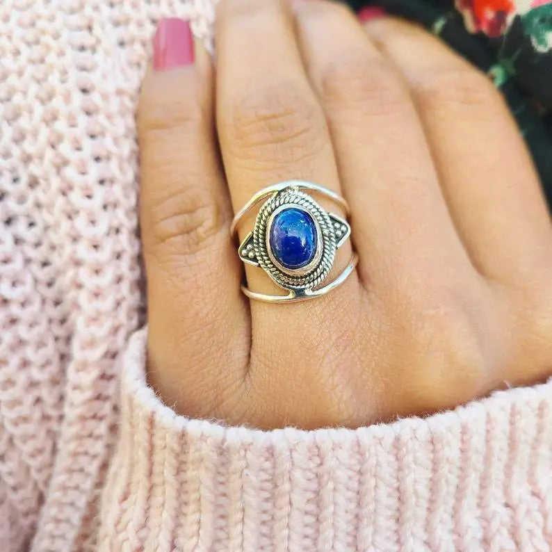 Oval Fashion Simple Personalized Stone Ring