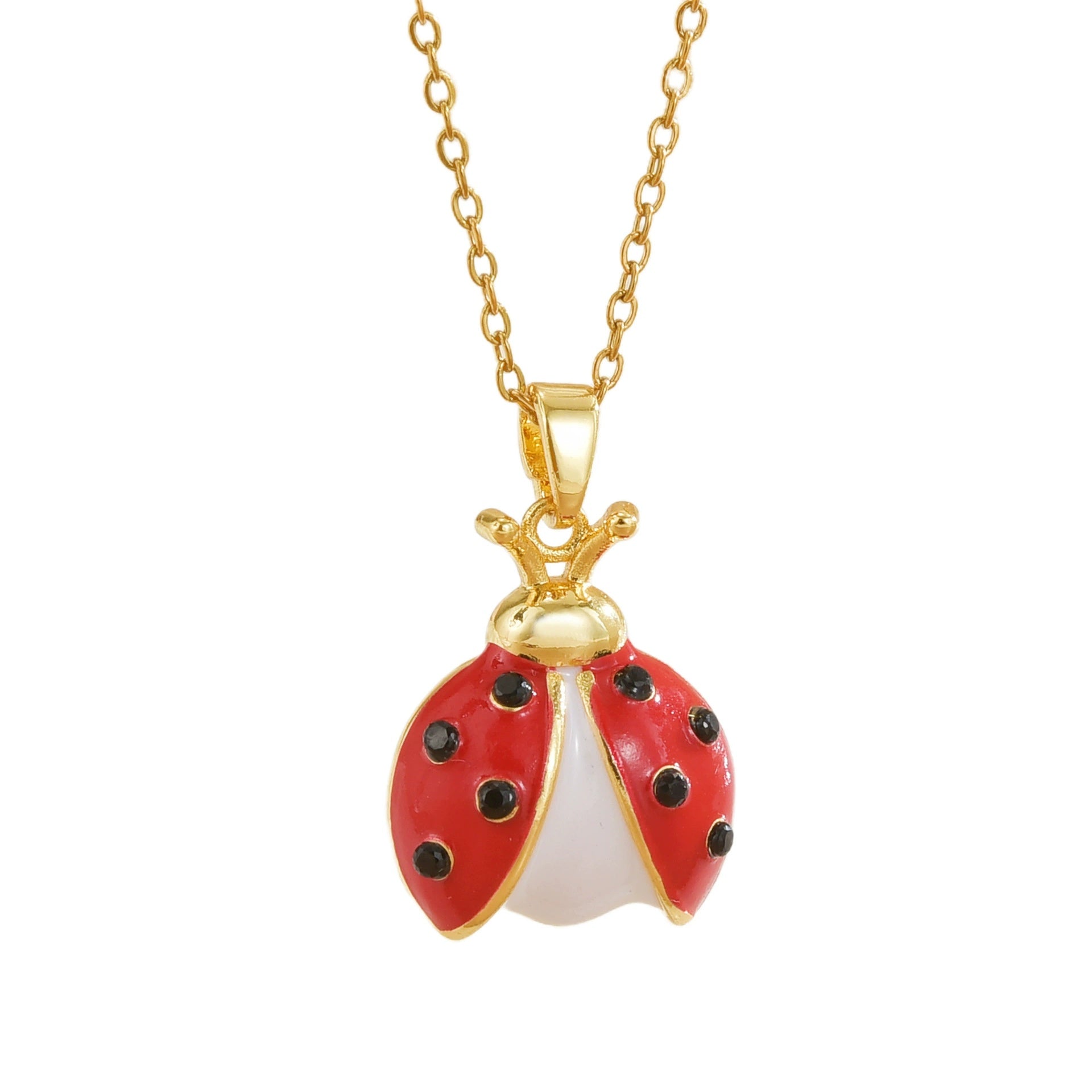 Women's Creative Cartoon Beetle Necklace Ladybug Pendant Jewelry Niche Temperament Versatile Clavicle Chain - Norellé
