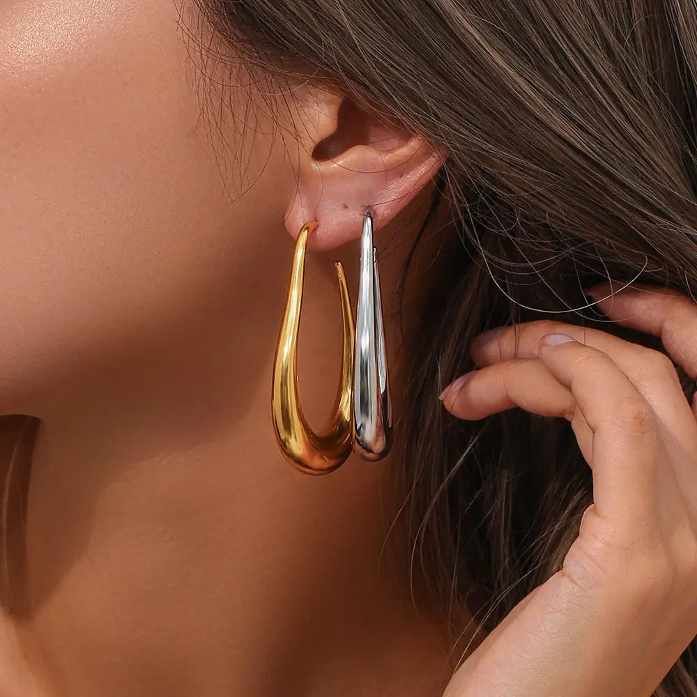 Fashion Simple Stainless Steel Earrings