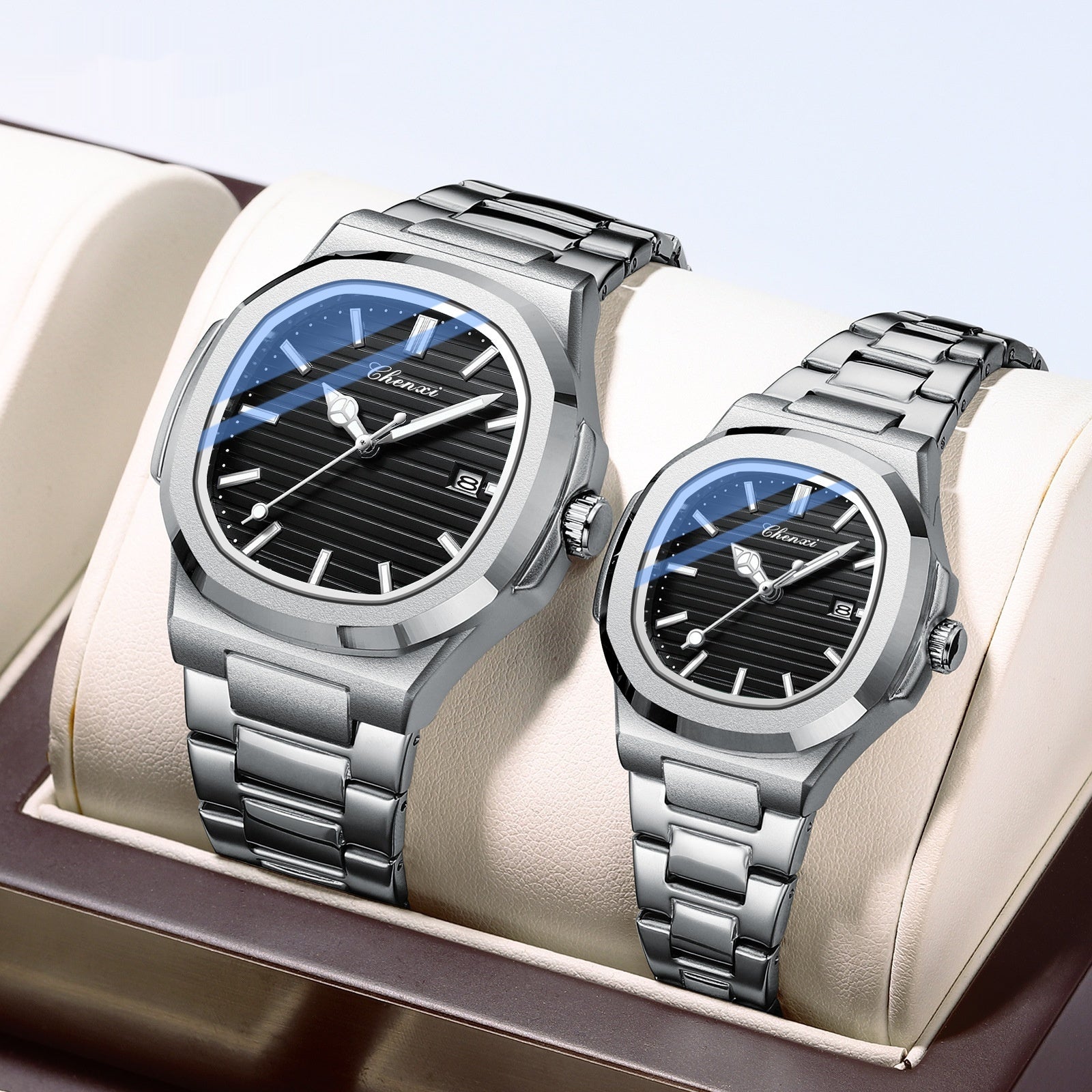 Chenxi Steel Watch Couple Luminous Waterproof Simple Fashion - Norellé