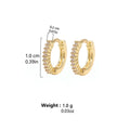 Integrated Rhinestone Zircon Niche Gang Drill Simple Earrings - Norellé