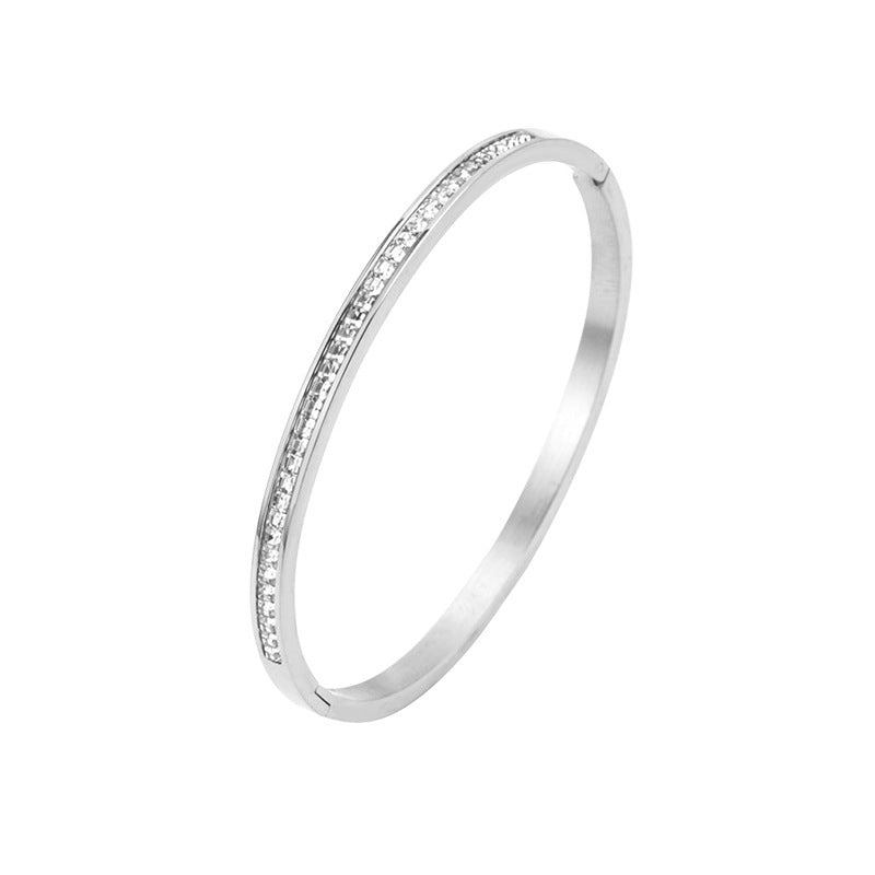 Stainless Steel Bracelet Women's Hand Jewelry High-grade Full Diamond Bracelet - Norellé