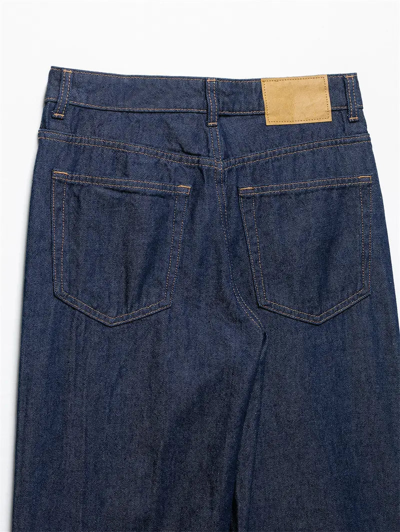 High Waist Loose Trousers Straight Wide Leg Pants