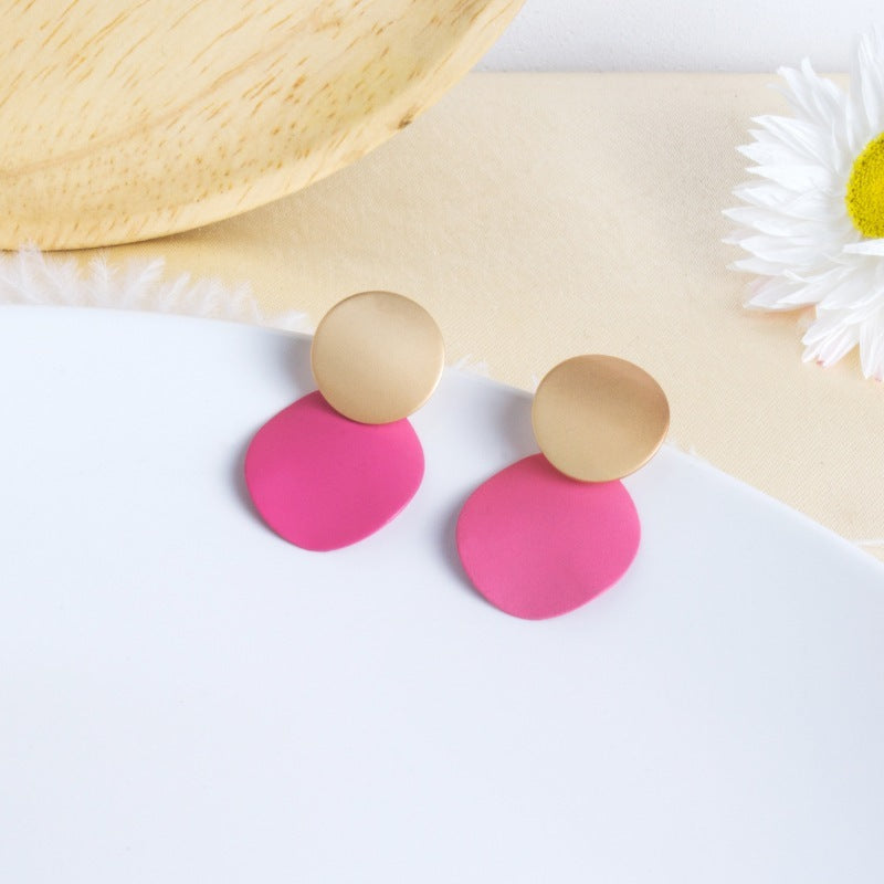 Morandi Contrast Earrings Korean Fashion Advanced - Norellé