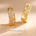 Retro Fashionable Horse Eye Diamond Laurel Earrings - Norellé