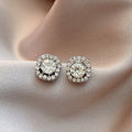 Silver Needle Fashion High-grade Diamond Enamel Earrings - Norellé