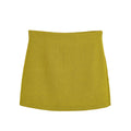 Golden Breasted Long Sleeve Knitted Coat Skirt Suit - Norellé
