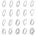 S925 Sterling Silver Zircon Row Diamond Ring - Norellé