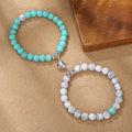 Black And White Love Magnet Suction Couple Bracelet Pair - Norellé