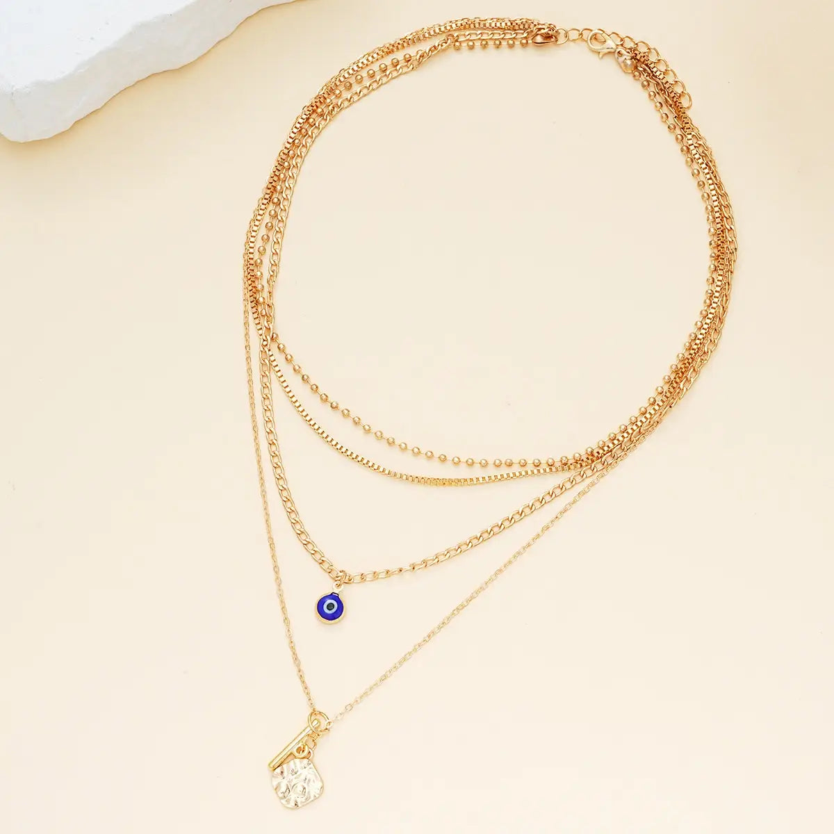 Retro Creative Palm Star Moon Necklace Fashion Personality Female