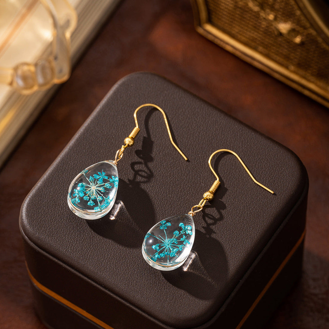 Drop-shaped Transparent Dream Glass Ball Earrings - Norellé