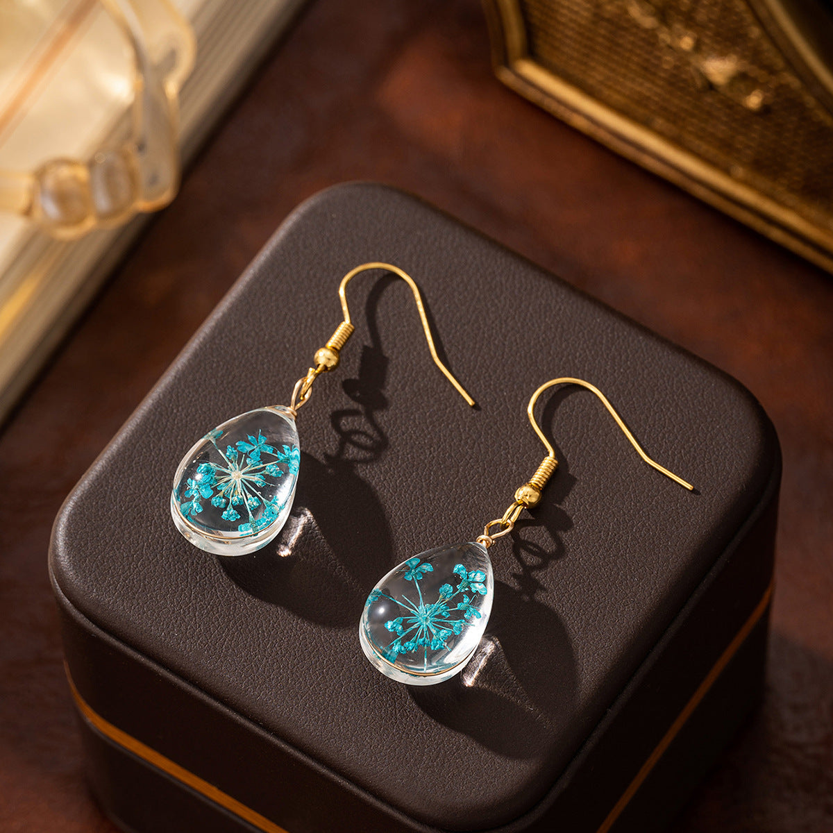Drop-shaped Transparent Dream Glass Ball Earrings - Norellé