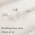 3Pcs Bridal Tiaras U-shaped Hairpin - Style 1