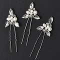 3Pcs Bridal Tiaras U-shaped Hairpin - Style 14