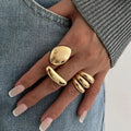 3pcs/set Metal Rings For Women
