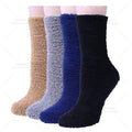 4 Pairs Thick Women Winter Warm Fuzzy Fluffy Socks - Mix Color-D / 35-39
