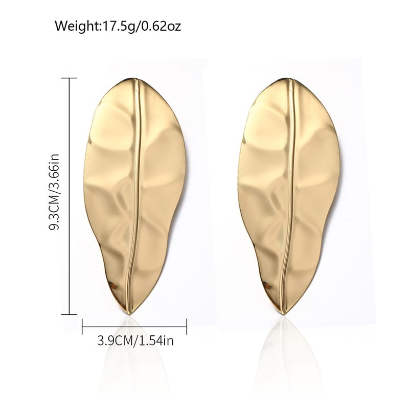 Alloy Leaf Earrings