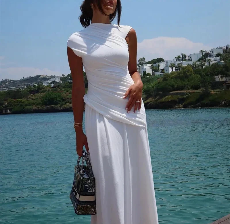 Elegant White Women Maxi Dress - Norellé