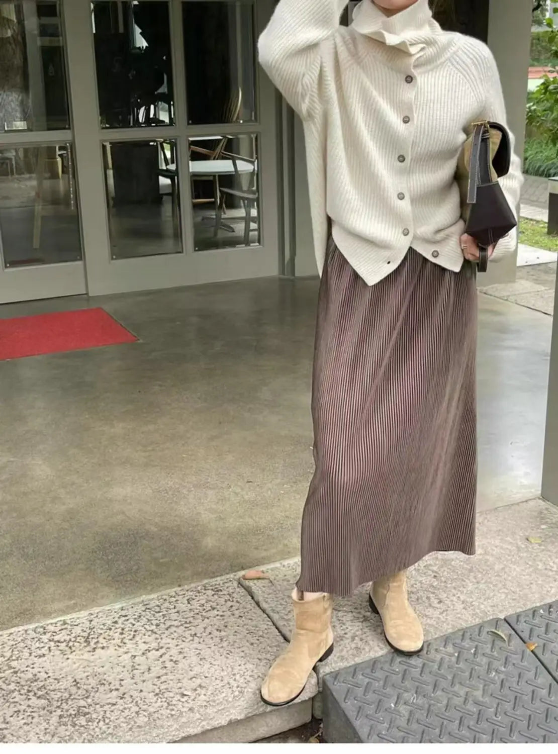 Pure Wool Sweater Women’s Thickened Knitting Coat Autumn And Winter