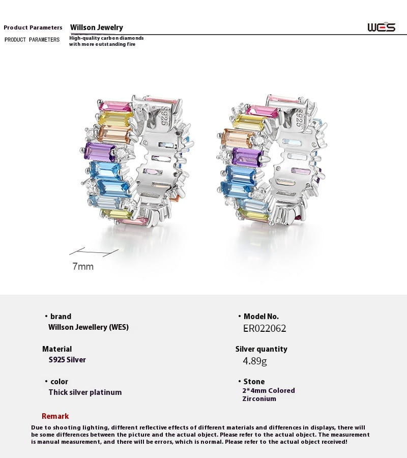 Irregular Color Zirconium Ear Studs