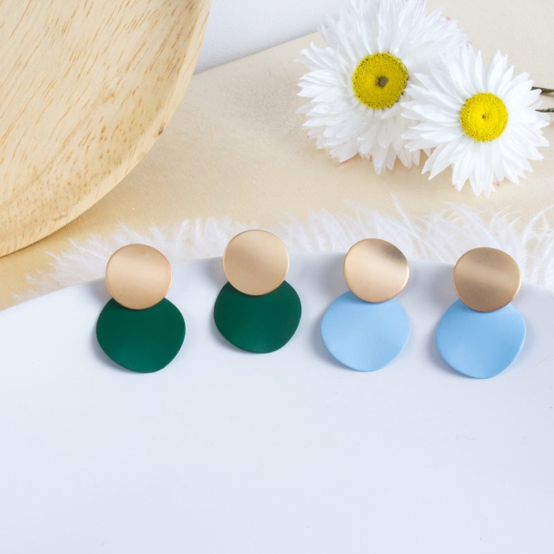 Morandi Contrast Earrings Korean Fashion Advanced - Norellé
