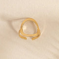 Round Hollow Ring Gold Fashion Style Index Finger Ring - Norellé