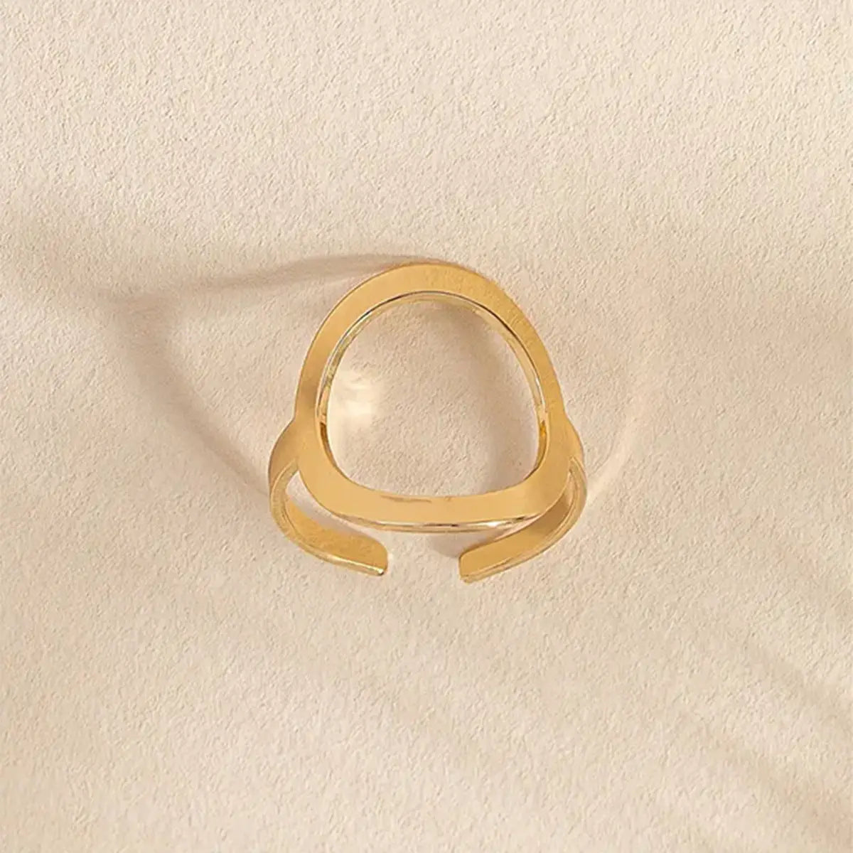 Round Hollow Ring Gold Fashion Style Index Finger Ring - Norellé