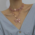 Necklace with diamond butterfly necklace - Norellé