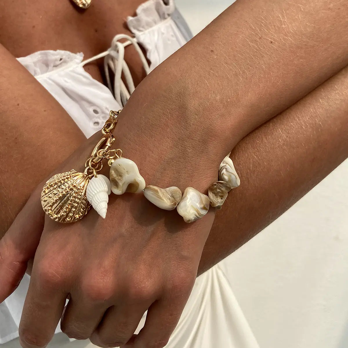 Casual Beach Shell Clavicle Necklace Suit