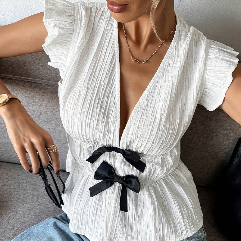 Bow Cardigan Shirt Women - Norellé