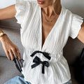 Bow Cardigan Shirt Women - Norellé