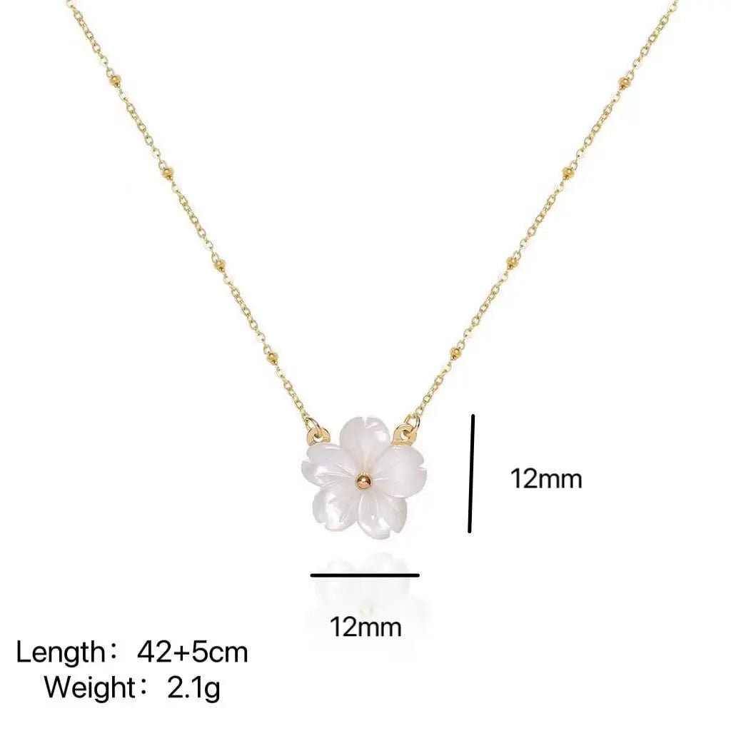 Peach Blossom Beautiful Flower Necklace - Norellé