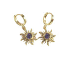 SUNFLOWER Earrings Copper Plated Gold Thickened - Norellé