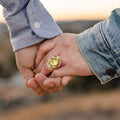Creative Irregular Flower Ring Copper 18K Gold Women's - Norellé