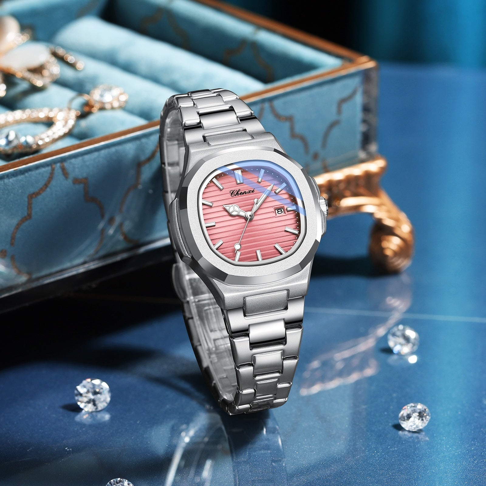 Chenxi Steel Watch Couple Luminous Waterproof Simple Fashion - Norellé